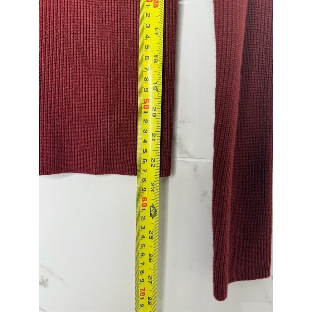 Oak + Fort Women's Red High Neck Knit Sweater Size S Casual Pullover Burgandy - Picture 2 of 6